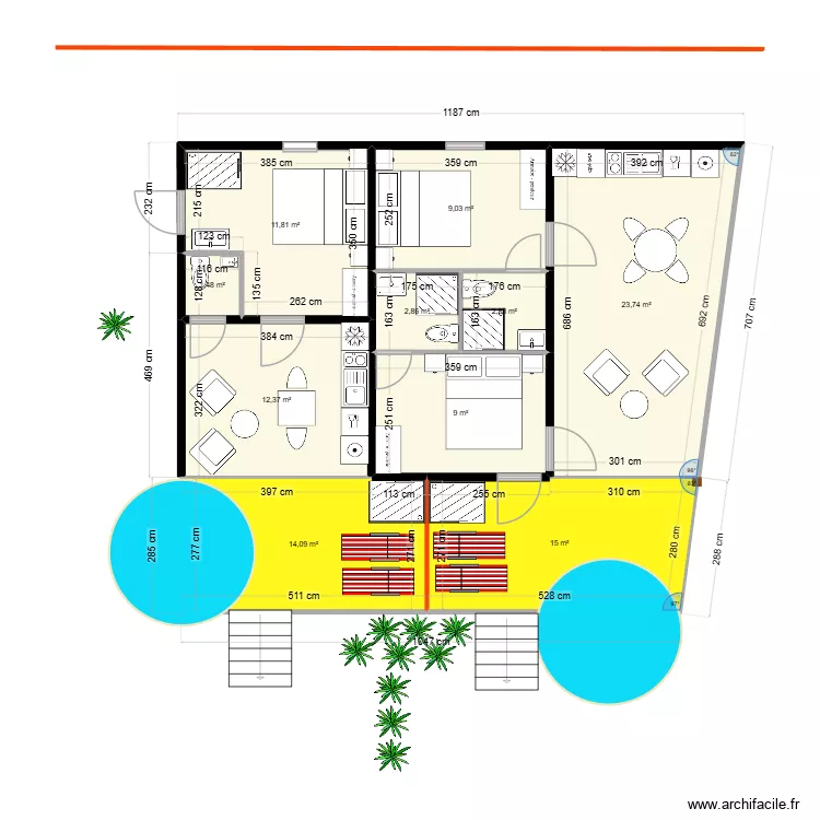 Popotte Steph 19 mars 26  sans toit. Plan de 10  et 102 m²
