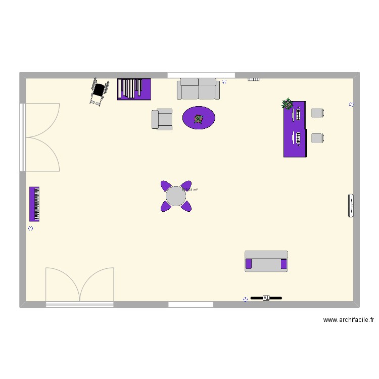 EHPAD. Plan de 1 pièce et 144 m2