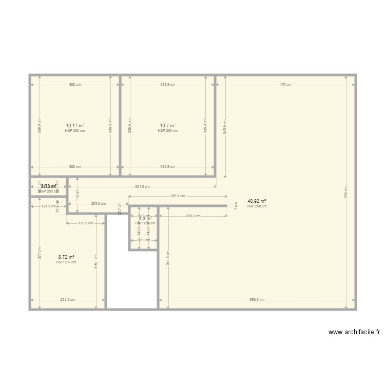 martins lopez. Plan de 6 pièces et 81 m2