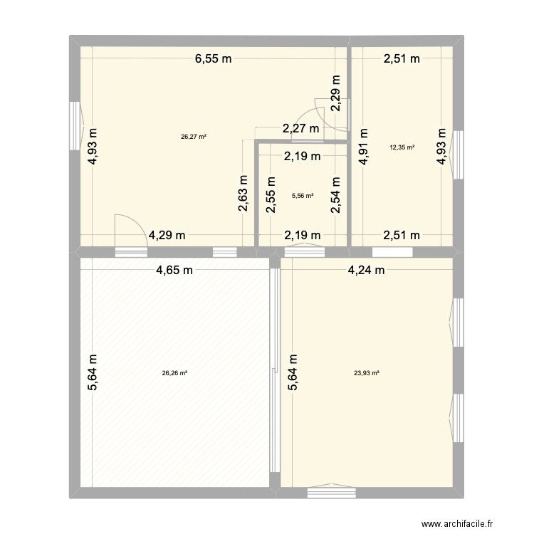 SAUSSET. Plan de 5 pièces et 94 m2