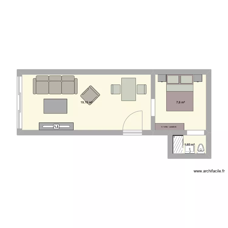 knjizara stan. Plan de 3 et 28 m² knjizara stan. Plan de 3 et 28 m²
