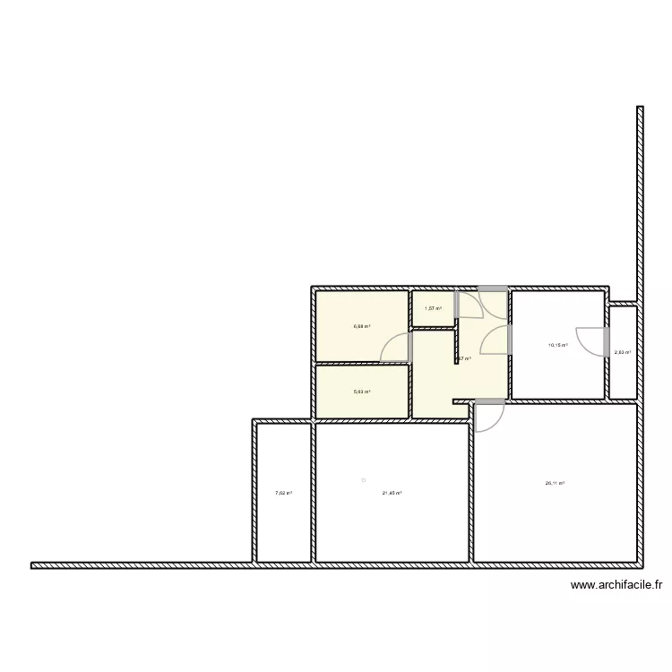 Muller tech agrandissement. Plan de 9  et 91 m²