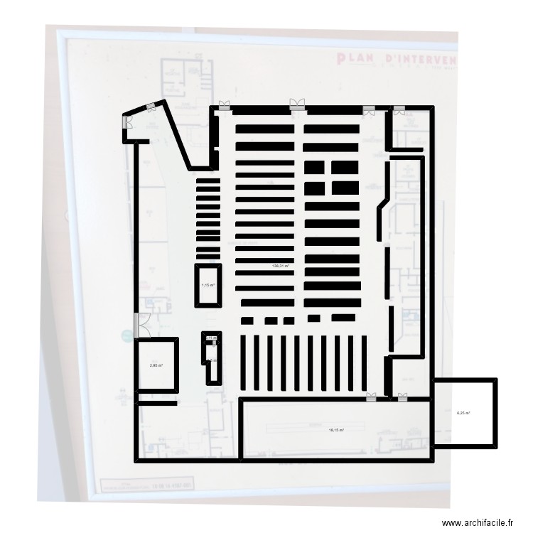 intermarché plan. Plan de 7 pièces et 171 m2