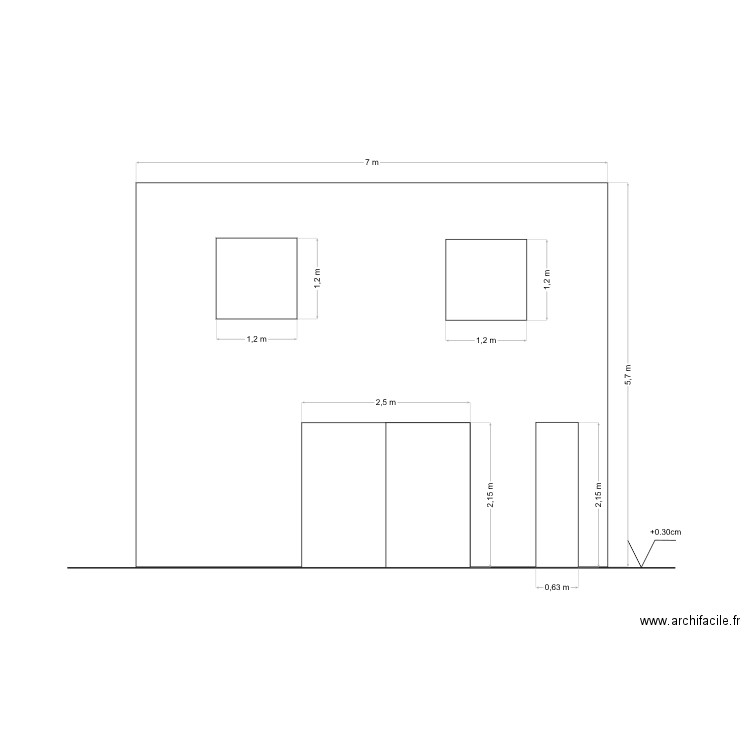 projet maison 2 arr. Plan de 0 pièce et 0 m2