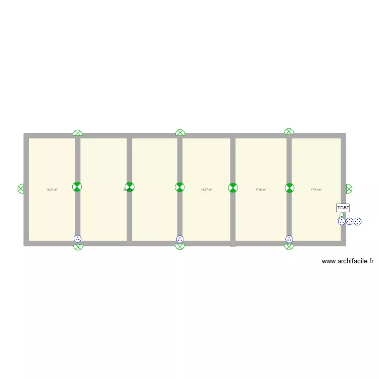 DOCK KOUAOUA. Plan de 5  et 100 m²