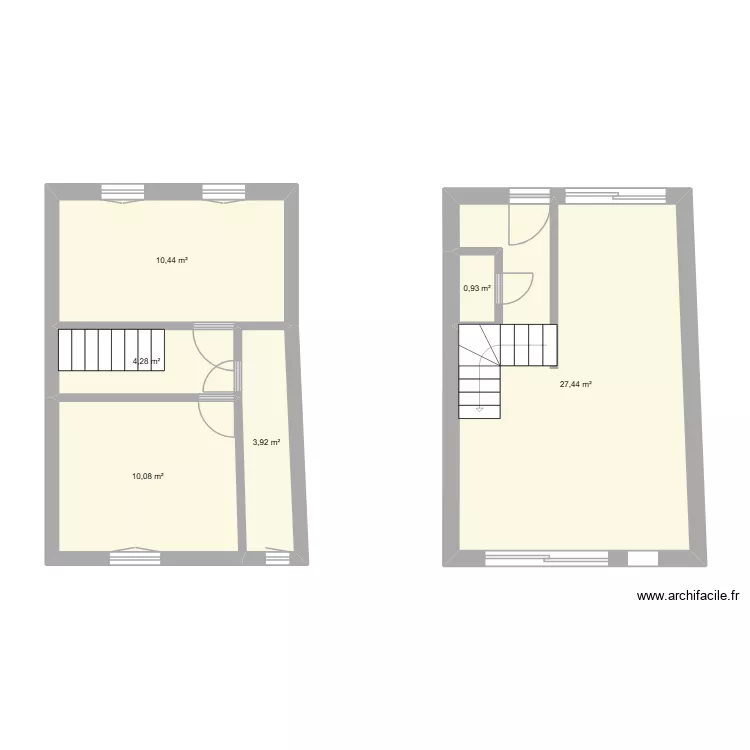 ST MEARD. Plan de 6 pièces et 57 m²