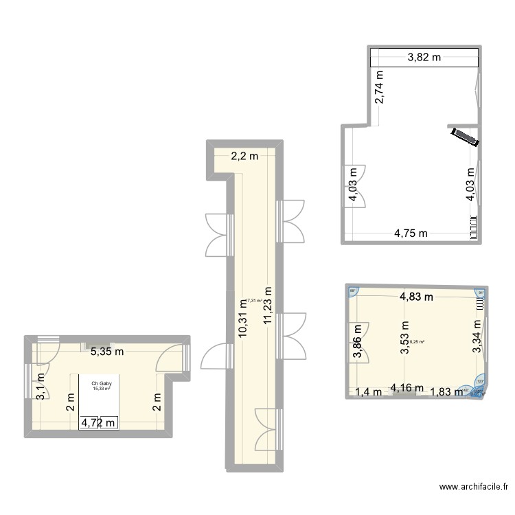 Appart Nice Cimiez. Plan de 4 pièces et 51 m2