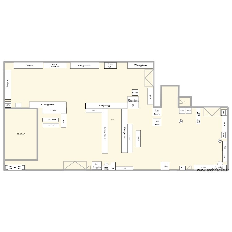 Plan atelier AEP. Plan de 0 pièce et 0 m2