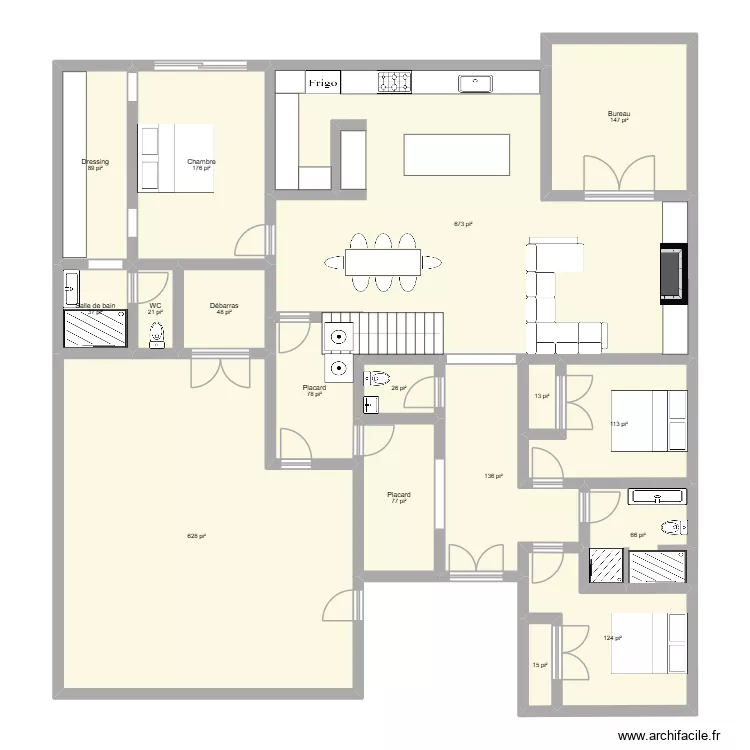 Futur test. Plan de 17  et 229 m²