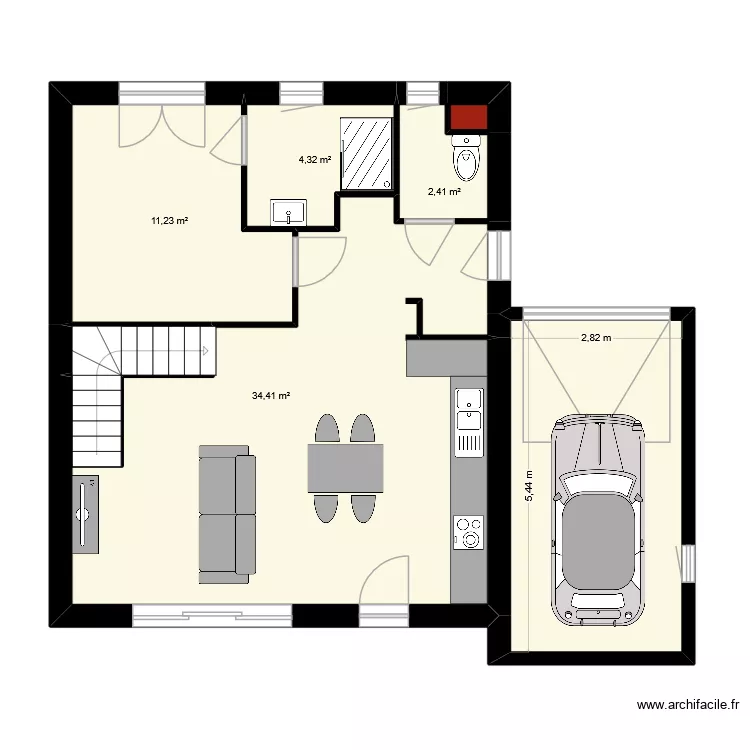 EL BARIAKI VILLA 1. Plan de 14  et 123 m²