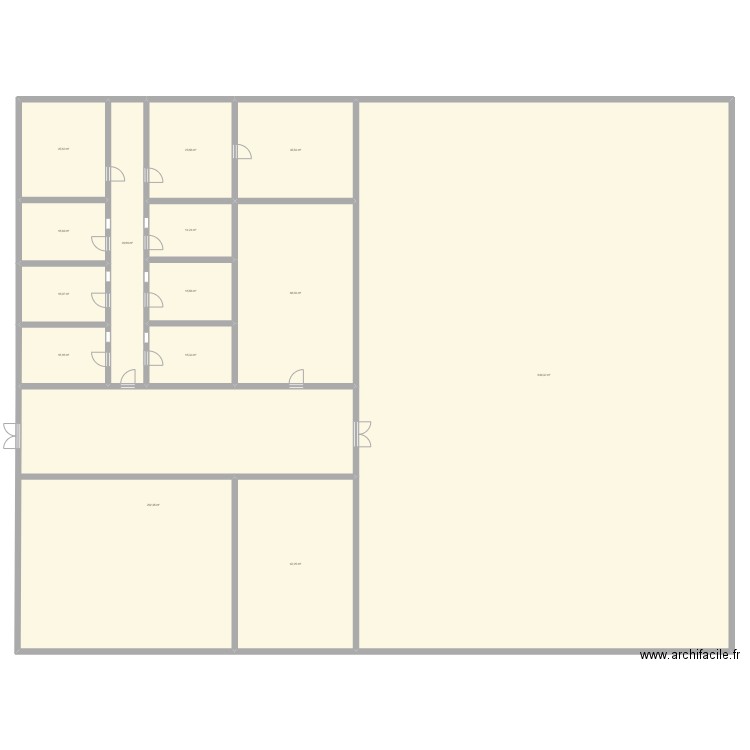 plan bâtiment Nantes. Plan de 14 pièces et 1175 m2