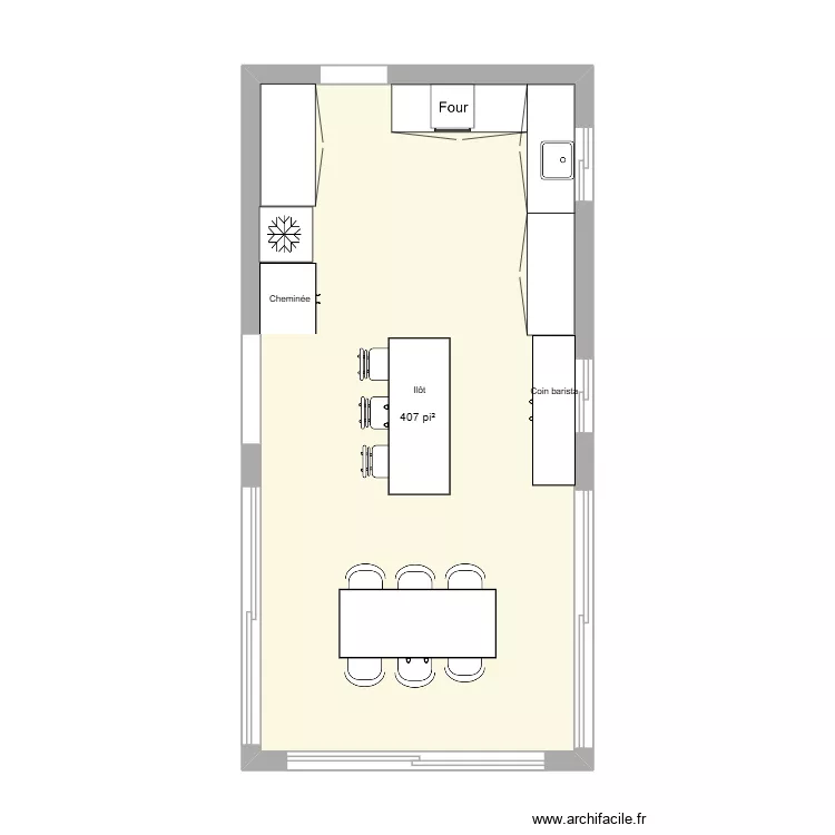 Maison SR. Plan de 1  et 38 m²