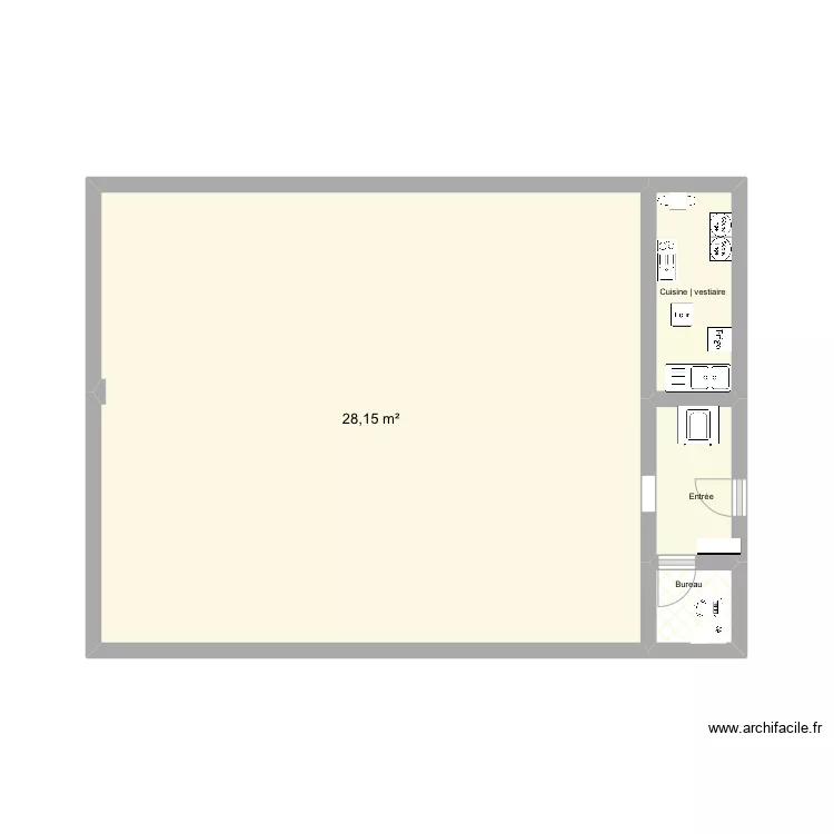 Cr&egrave;che . Plan de 