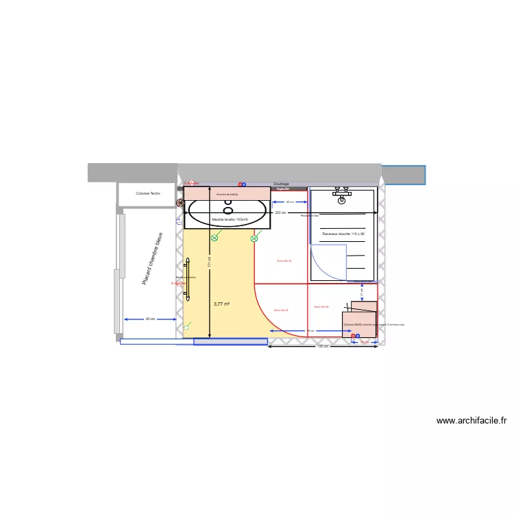 SDB Rossan_V 3_110x90 rect arrondi. Plan de 