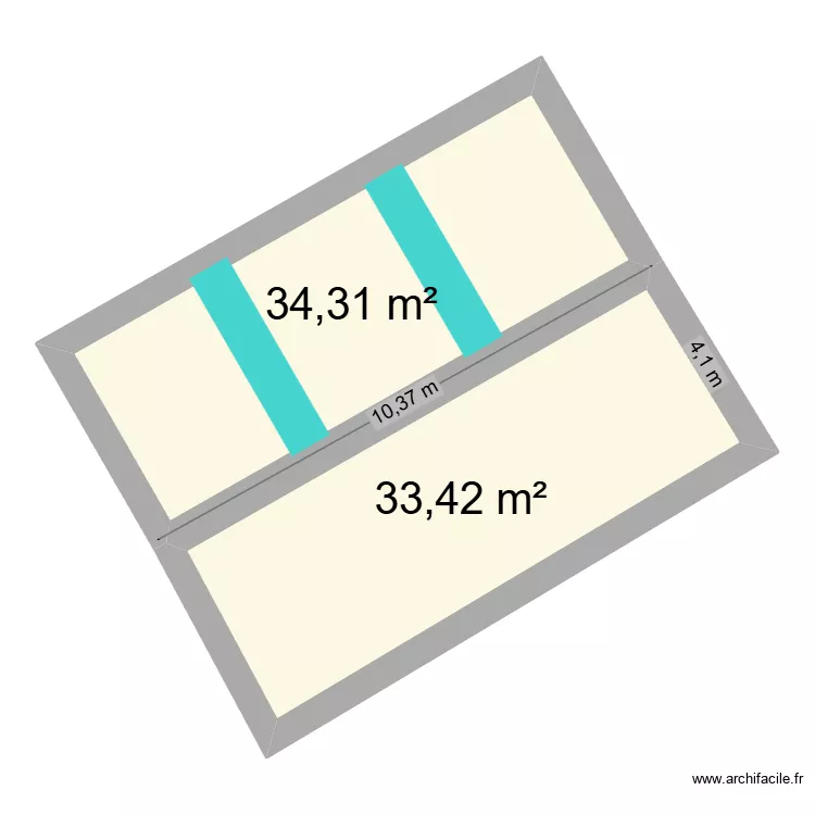 Trespoux. Plan de 3 et 102 m² Trespoux. Plan de 3 et 102 m²