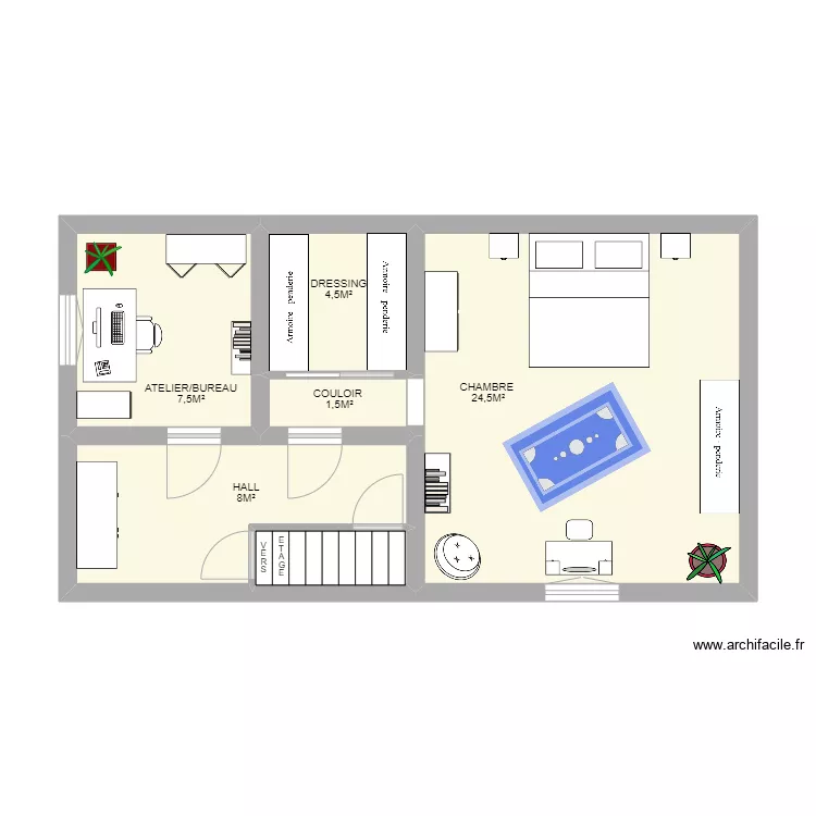1er ETAGE MAISON VERRERIES. Plan de 1er ETAGE MAISON VERRERIES. Plan de