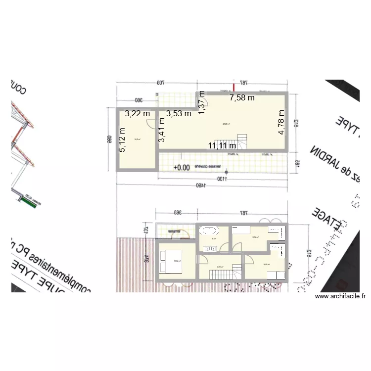 test2. Plan de 7  et 108 m²