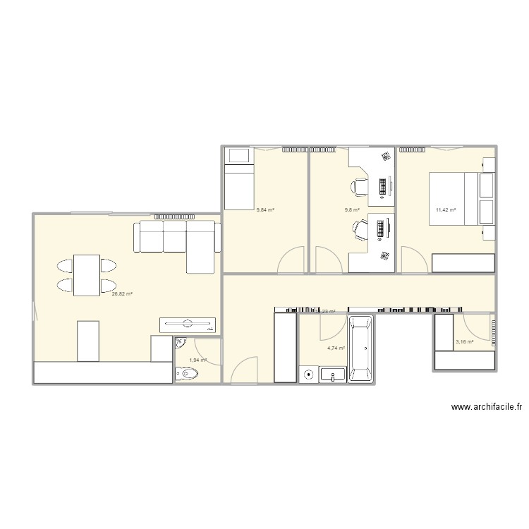 mts. Plan de 0 pièce et 0 m2