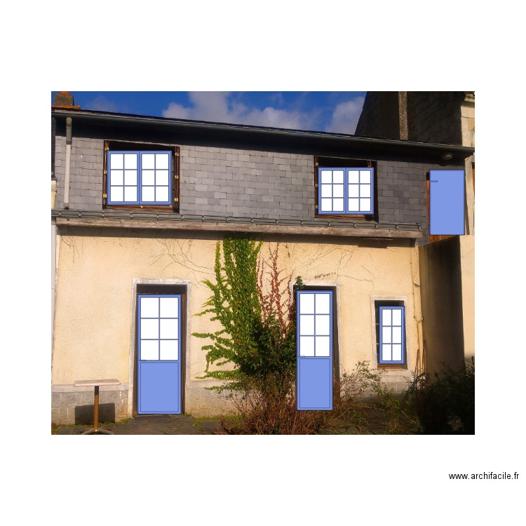 facade abf. Plan de 0 pièce et 0 m2