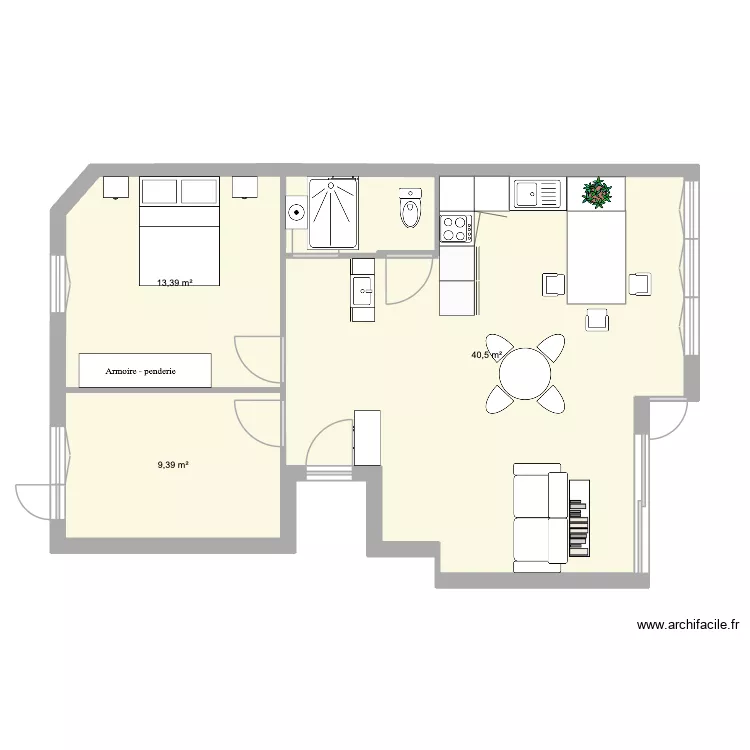 plan appart Rémi renov Hervé. Plan de 3 et 63 m² plan appart Rémi renov Hervé. Plan de 3 et 63 m²