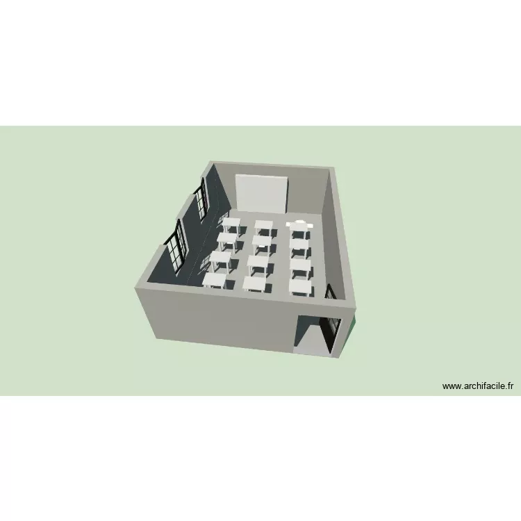 Plan. Plan de 1 Pièce et 44 m²