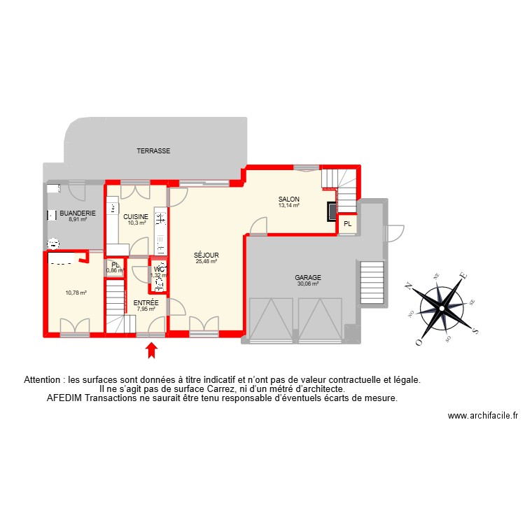 BI 29786. Plan de 29 pièces et 270 m2