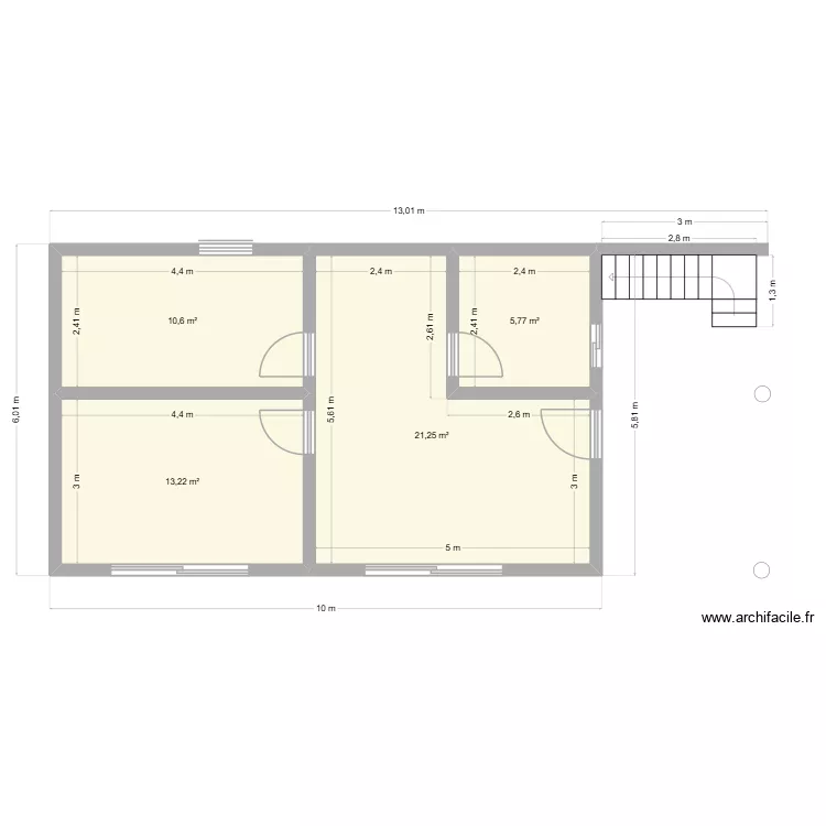 KORIA. Plan de 4  et 51 m²