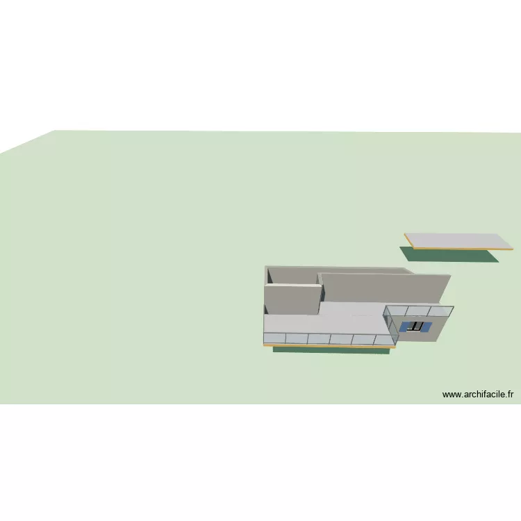 Plan Maison Facade. Plan de 2 et 56 m² Plan Maison Facade. Plan de 2 et 56 m²