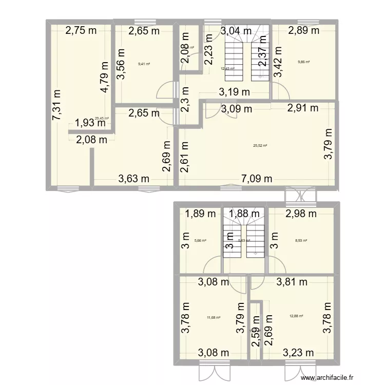 Chez wam. Plan de 12 et 135 m² Chez wam. Plan de 12 et 135 m²
