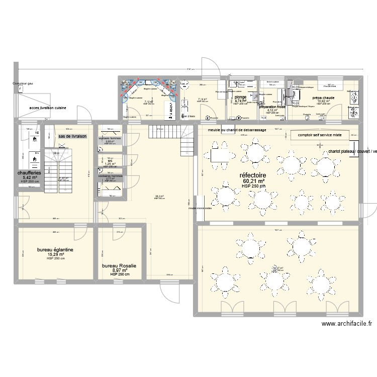 cuisine saint roch. Plan de 17 pièces et 245 m2