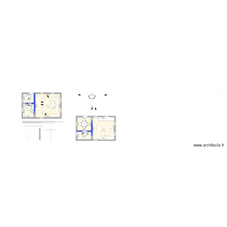 studio tele. Plan de 6 pièces et 105 m2
