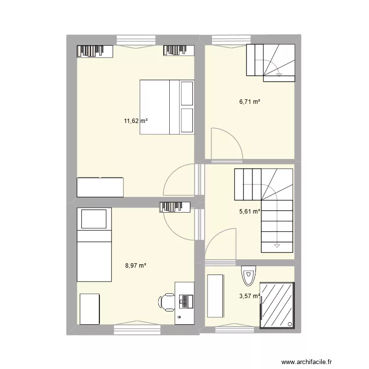 Pauline - R1. Plan de 5 et 36 m² Pauline - R1. Plan de 5 et 36 m²