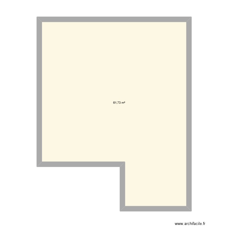 Rochlaudet. Plan de 1 pièce et 62 m2