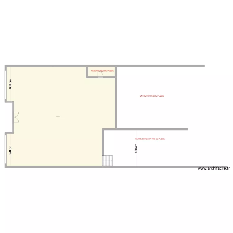 SCI OLLIER MAGASIN PLAN DE PRINCIPE AVANT TRAVAUX. Plan de SCI OLLIER MAGASIN PLAN DE PRINCIPE AVANT TRAVAUX. Plan de