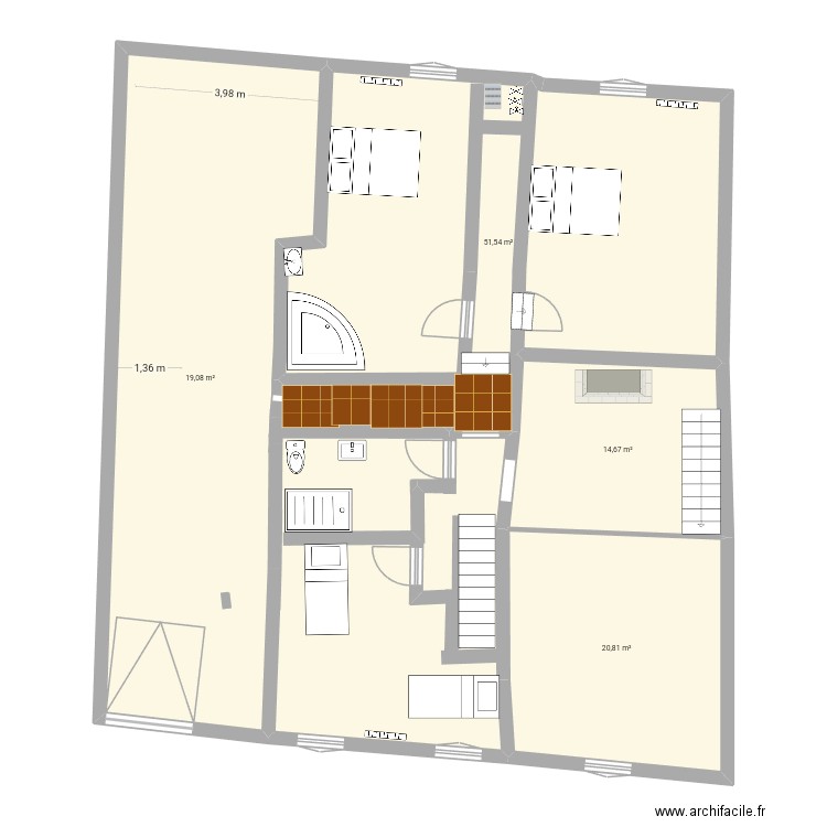 atti cote 2020 ETAGE 22sept 2025. Plan de 6 pièces et 551 m2