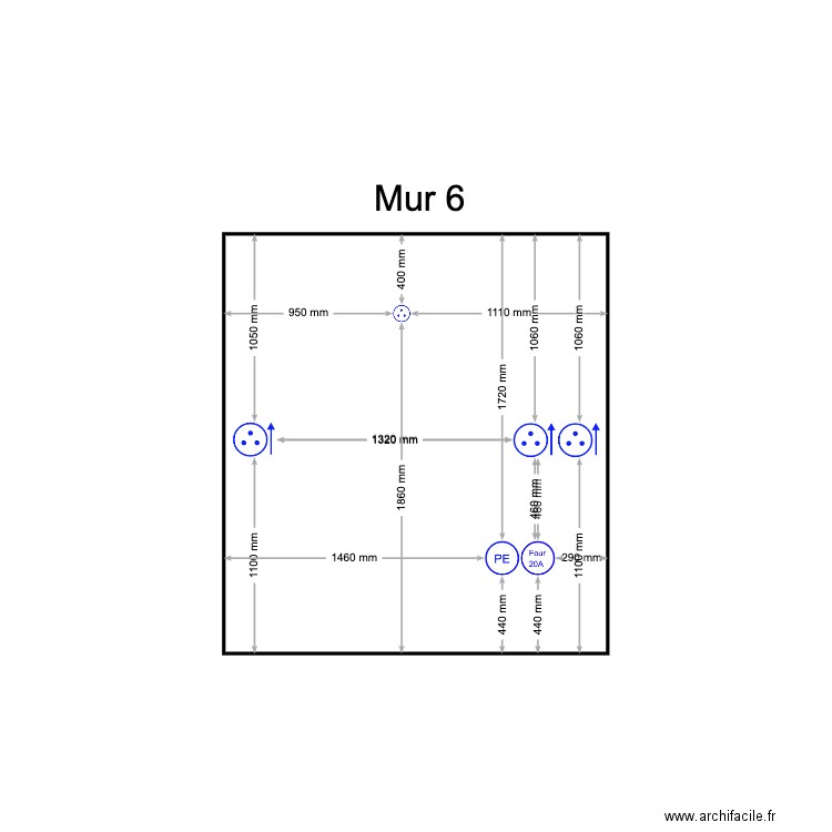 Mur 6. Plan de 0 pièce et 0 m2