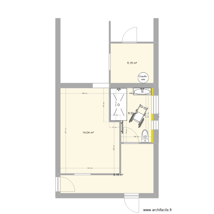 SdB MOURLANETTE Pierre & Jacqueline Projet. Plan de 0 pièce et 0 m2