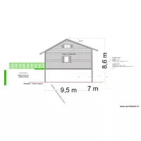 Fa&ccedil;ade  Est chalet apr&egrave;s travaux