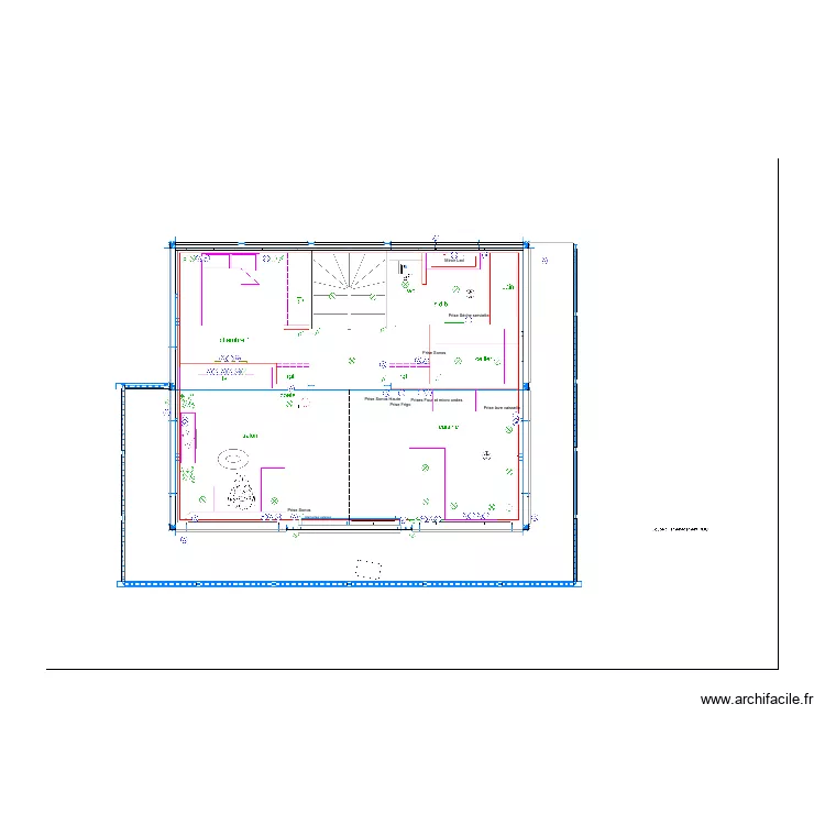 Richebourg Rez de chauss&eacute;e. Plan de 