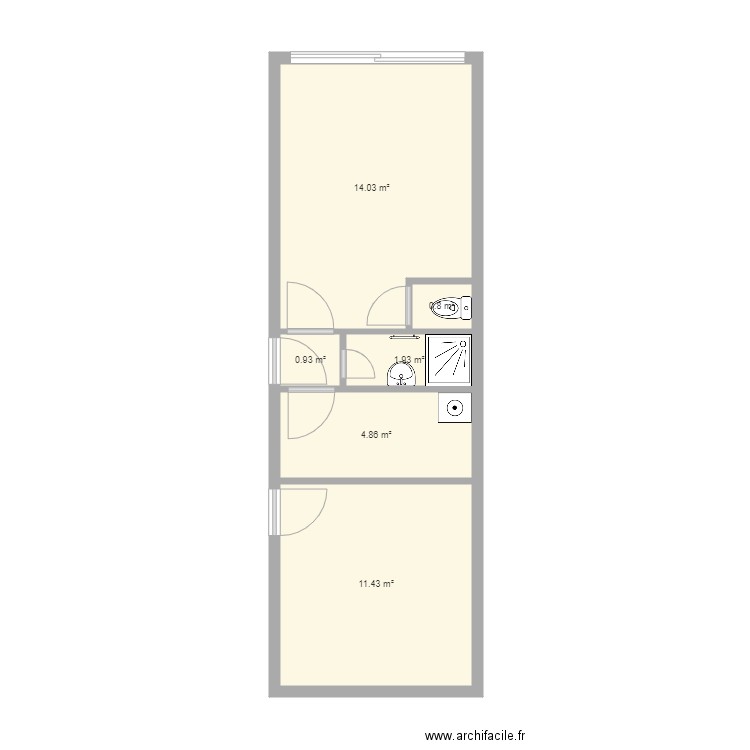 JOSSUA Sophia new quincy garage v1. Plan de 6 pièces et 34 m2