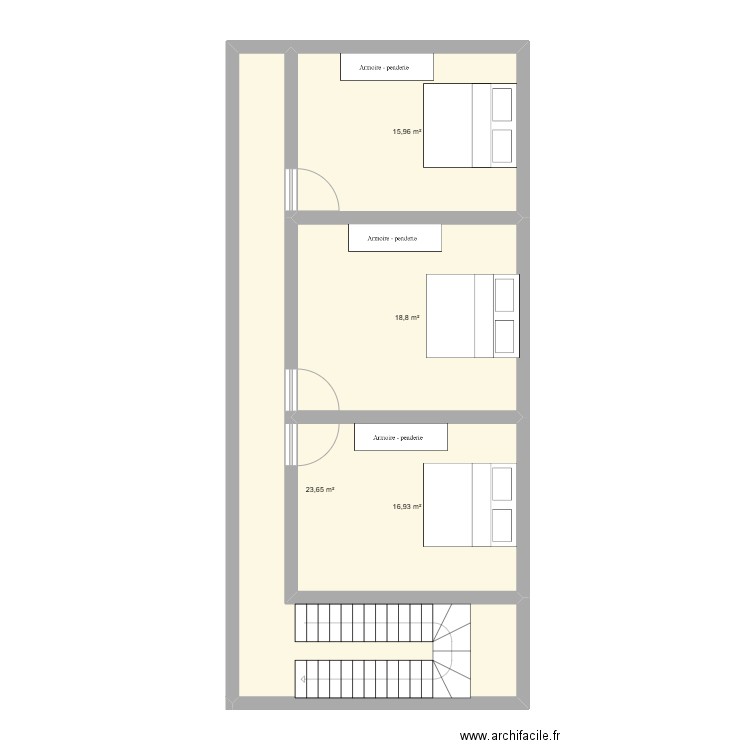 dg mamour. Plan de 4 pièces et 75 m2
