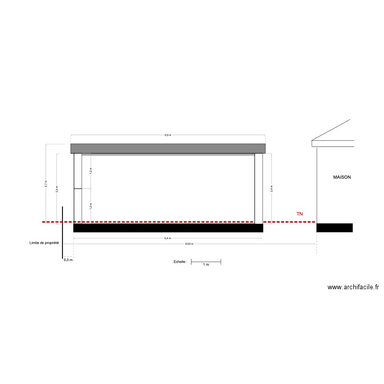 FACADE SUD OUEST. Plan de 0 pièce et 0 m2