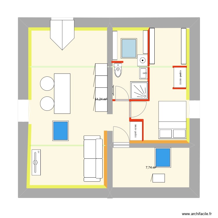 deuxi&egrave;me &eacute;tage. Plan de 0 pièce et 0 m2