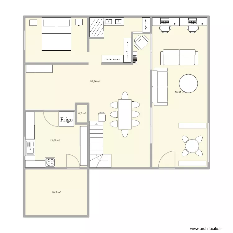 CHAMBRE PARENTALE. Plan de 5  et 107 m²