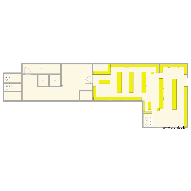 Petite maison Pouldergat. Plan de 7 pièces et 580 m2