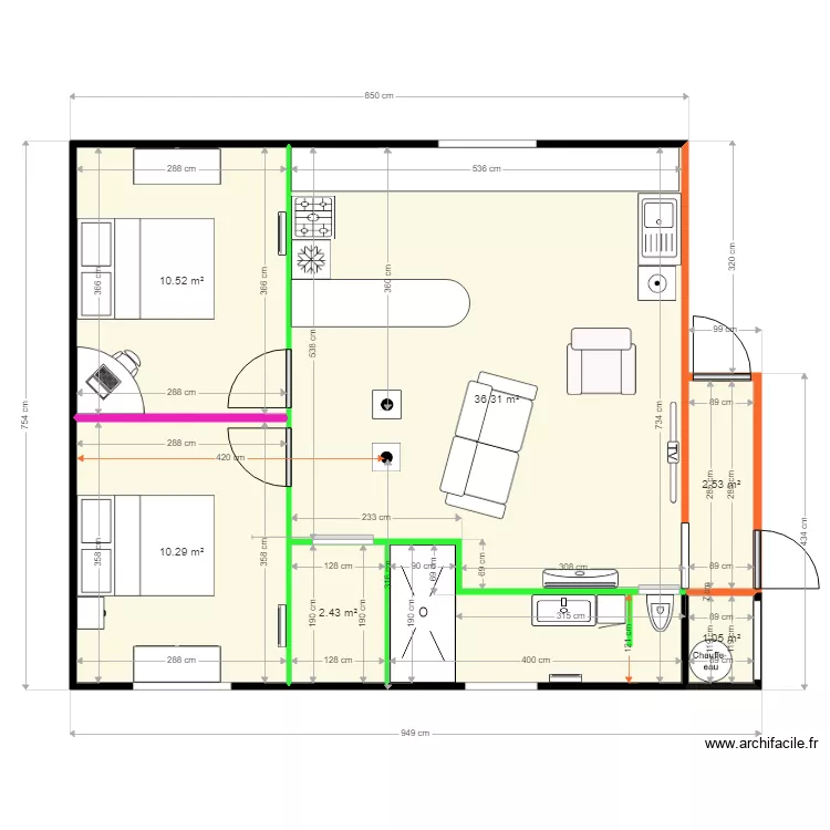 ALAIN étage SOLUTION 2. Plan de ALAIN étage SOLUTION 2. Plan de