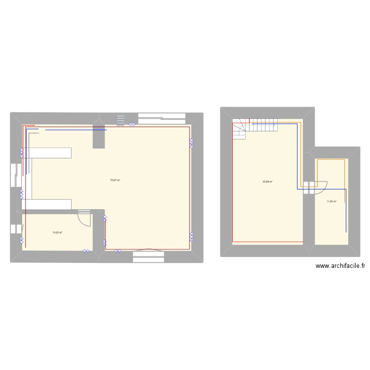 moi. Plan de 4 pièces et 129 m2