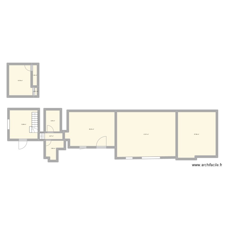 Projet St caprias. Plan de 10 pièces et 131 m2
