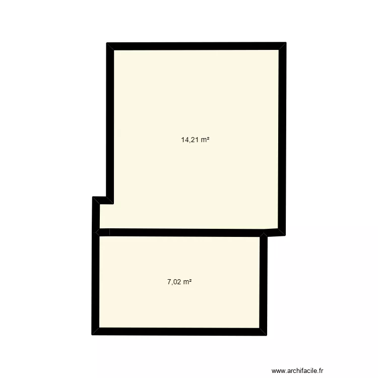 Villa 2 - KAMAR 02. Plan de 2 pièces et 21 m²