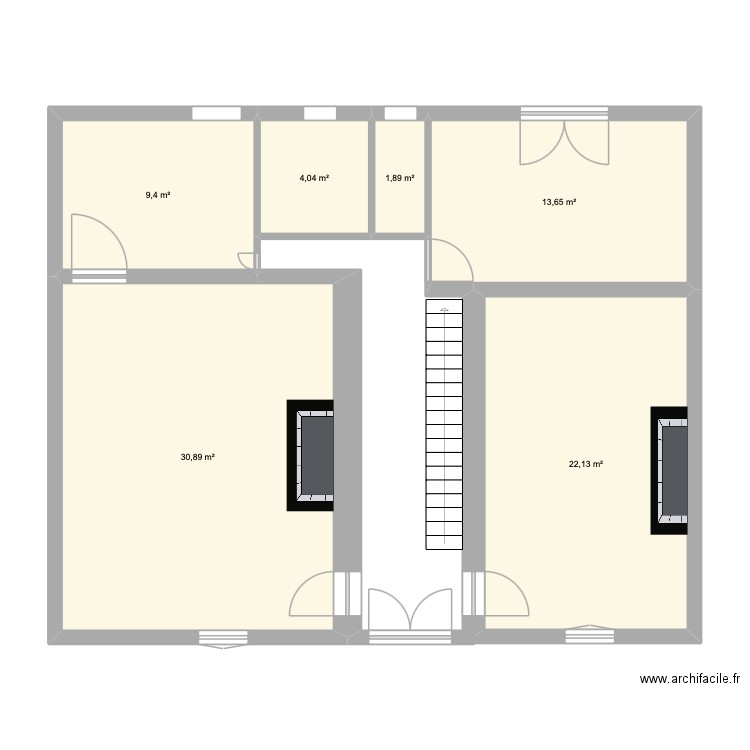 Saint Paul 1 RDC. Plan de 6 pièces et 82 m2